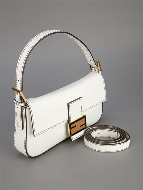 fendi baguette white leather|fendi baguette bags.